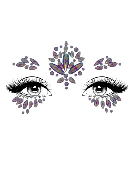 Стрази-прикраси для обличчя Leg Avenue Verity face jewels sticker, наліпки