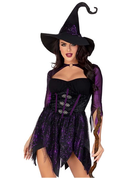 Костюм відьми Leg Avenue Mystical Witch S, сукня, капелюх SO9184 Leg Avenue (США) фото - Luxbikini