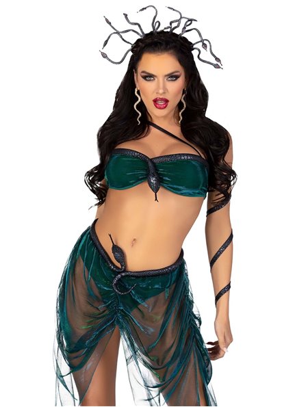 Еротичний костюм Медузи Горгони Leg Avenue Medusa Costume S, топ, спідниця, нарукавники, прикраси SO9212 Leg Avenue (США) фот...