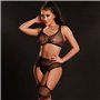 Комплект бодістокінг JSY «Твоя Луїза» One Size, Black, топ, панчохи-стокінги, імітація гартерів, сіт SO9262 JSY (Китай) фото ...