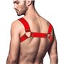Чоловіча портупея на груди Feral Feelings - Bulldog Harness Red Trasparent