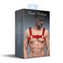 Чоловіча портупея на груди Feral Feelings - Bulldog Harness Red Trasparent