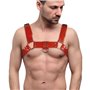 Чоловіча портупея на груди Feral Feelings - Bulldog Harness Red