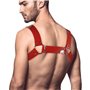 Чоловіча портупея на груди Feral Feelings - Bulldog Harness Red