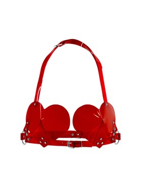 Ліф Серце Feral Feelings - Hearts Bra Red Trasparent