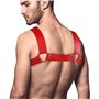 Чоловіча портупея на груди з натуральної шкіри Feral Feelings - Bulldog Harness Red