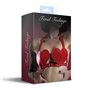Ліф Серце з натуральної шкіри Feral Feelings - Hearts Bra Red