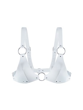 Ліф з натуральної шкіри Feral Feelings - Bikini Top White