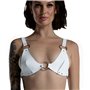 Ліф з натуральної шкіри Feral Feelings - Bikini Top White