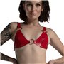 Ліф з натуральної шкіри Feral Feelings - Bikini Top Red