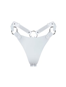 Трусики з натуральної шкіри Feral Feelings - String Bikini White