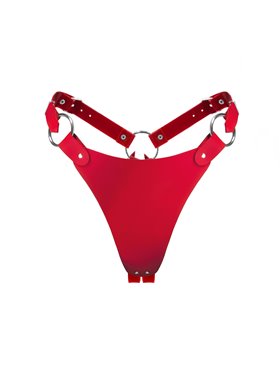 Трусики з натуральної шкіри Feral Feelings - String Bikini Red