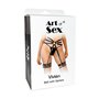 Сексуальні шкіряні гартери з поясом Art of Sex - Vivien, розмір XS-M, колір чорний