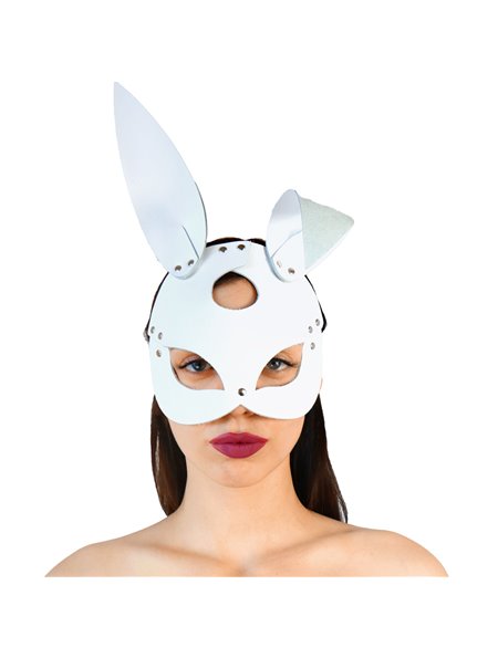 Шкіряна маска Зайчика Art of Sex - Bunny mask, колір Білий SO9646 Art of Sex (Україна) фото - Luxbikini