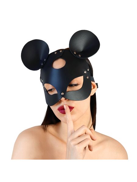 Шкіряна маска мишки Art of Sex - Mouse Mask, колір Чорний