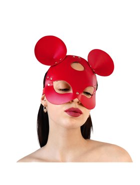 Шкіряна маска мишки Art of Sex - Mouse Mask, колір Червоний