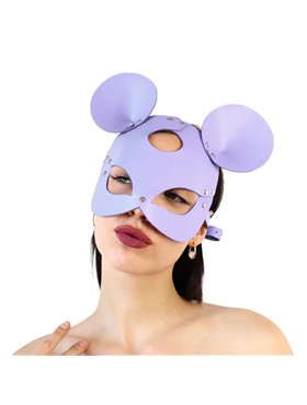 Шкіряна маска мишки Art of Sex - Mouse Mask, колір Лавандовий