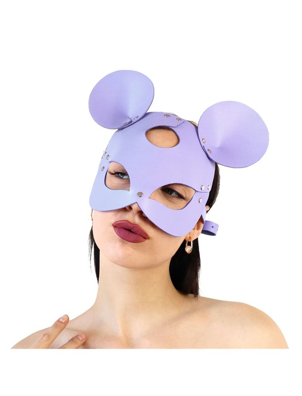 Шкіряна маска мишки Art of Sex - Mouse Mask, колір Лавандовий