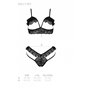 Еротичний комплект Passion DOLLY SET, L/XL, black, з відкритими чашками