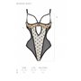 Еротичне боді Passion MARINA BODY, L/XL, beige, з відкритими чашками