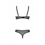 Еротичне боді Passion MARINA BODY, L/XL, black, з відкритими чашками