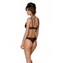 Еротичне боді Passion MARINA BODY, XXL/XXXL, black, з відкритими чашками