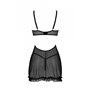 Еротичний пеньюар Passion MARINA CHEMISE, S/M, black