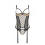 Корсет Passion MARINA CORSET, S/M, beige, з відкритими чашками