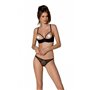 Еротичний комплект Passion MARINA SET WITH OPEN BRA, S/M, black, відкриті чашки