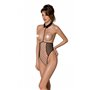Еротичне боді Passion TRISHA BODY, XXL/XXXL, beige, з відкритими чашками
