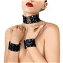 Шкіряний чокер з манжетами Art of Sex - Leather Chezarro