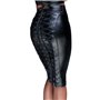 Спідниця-олівець зі шнурівкою Noir Handmade F152 Powerwetlook pencil skirt, M, з мокрим ефектом