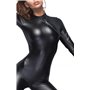 Комбінезон Noir Handmade F162 Powerwetlook overall with leash and two-way zipper, 3XL, мокрий ефект