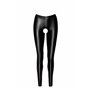 Легінси Noir Handmade F304 Taboo, XL, black, під латекс, відкриті сідниці та промежина
