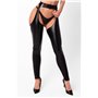 Легінси Noir Handmade F323 Rebel, XXL, black, під латекс, з відкритими стегнами та сідницями
