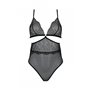 Боді Passion AMBERLY BODY black, XXL/XXXL, відкрита спина, низ стрінги