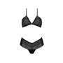 Комплект Passion KERRIA BIKINI black, L/XL, бралет і трусики-бікіні