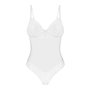 Боді Obsessive Alissium Teddy White, M/L, ліф з м’якою чашкою, високі вирізи для ніг
