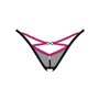 Трусики-стрінги Obsessive Novenes crotchless thong, M/L, сітка, стрепи, прикраса зі стразами SX0623 Obsessive (Польща) фото -...