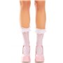 Шкарпетки ажурні Leg Avenue Mini Bow Lace Anklet, білі, з рюшами, декор — бантики SX1047 Leg Avenue (США) фото - Luxbikini
