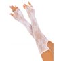 Мітенки Leg Avenue Lace Opera Length Fingerless Gloves, білі, ажурні, довжина вище ліктя SX1058 Leg Avenue (США) фото - Luxbi...