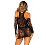 Мінісукня Leg Avenue Mini dress and matching gloves, One Size, чорна, мітенки в комплекті SX1067 Leg Avenue (США) фото - Luxb...