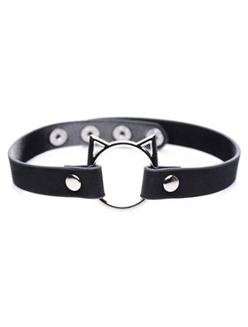 Чокер Master Series Kinky Kitty Ring Slim Choker - Black