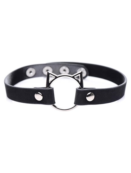 Чокер Master Series Kinky Kitty Ring Slim Choker - Black