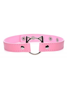 Чокер Master Series Kinky Kitty Ring Slim Choker - Pink