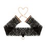 Мереживні наручники та комір Rosy Gold - Lace Cuffs and Collar - Black