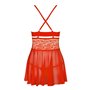 Бебі-дол Obsessive 838-BAB-3 babydoll & thong red S/M SX1119 Obsessive (Польща) фото - Luxbikini