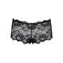(SALE) Мереживні трусики-шортики Obsessive Idillia shorties black L/XL