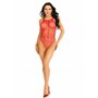 Боді-сітка Leg Avenue Net snap crotch tank bodysuit Red, One Size