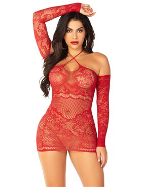 Сукня Leg Avenue Seamless Off The Shoulder Mini Dress One Size, Red